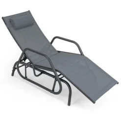 Tangkula Patio Chaise Lounge Glider Recliner Chair Adjustable Sturdy Metal Frame Outdoor -Sunnydaze Decor Store GUEST 2fa88bbc e6f2 4d61 9ac2 62194cfb9da7