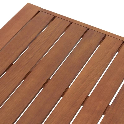 Weston Eucalyptus Wood Outdoor Cocktail Table - Natural - Alaterre Furniture 4 Weston Eucalyptus Wood Outdoor Cocktail Table - Natural - Alaterre Furniture - Image 4