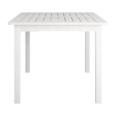 Outdoor Rectangle Dining Table - Whitewash - CorLiving 2 Outdoor Rectangle Dining Table - Whitewash - CorLiving - Image 2