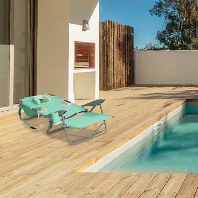 Ostrich Lightweight Portable Outdoor On Your Back Folding Reclining Chair For Lawn Beach Camping With 5 Seat Adjustment Backpack Straps And Cup Holder 3 Ostrich Lightweight Portable Outdoor On Your Back Folding Reclining Chair For Lawn Beach Camping With 5 Seat Adjustment Backpack Straps And Cup Holder - Image 3