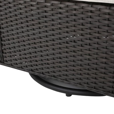 Avondale 3pc All-Weather Wicker Patio Chair Set W/ Fire Pit - Dark Brown - Christopher Knight Home 14 Avondale 3pc All-Weather Wicker Patio Chair Set W/ Fire Pit - Dark Brown - Christopher Knight Home - Image 14