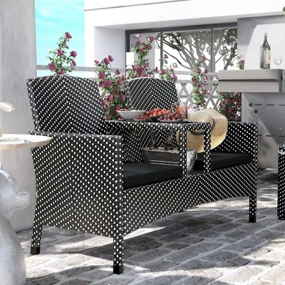 2pc Maksville Aluminum Patio Loveseat & Storage Bench - MiBasics 4 2pc Maksville Aluminum Patio Loveseat & Storage Bench - MiBasics - Image 4