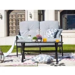 2pc Outdoor Conversation Set - Patio Festival -Sunnydaze Decor Store GUEST 35c4cab0 00de 4c8a b7be 76cf52fb038a
