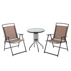 3pc Outdoor Dining Furniture Patio Bistro Set With 2 Folding Chairs & Round Table -Crestlive Products 19 3pc Outdoor Dining Furniture Patio Bistro Set With 2 Folding Chairs & Round Table -Crestlive Products -Sunnydaze Decor Store GUEST 3710409c 5487 4a04 b238 2bfecc2f15cf