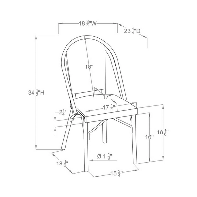 5pc Arna Patio Set With 32" Round Dining Table - MiBasics 8 5pc Arna Patio Set With 32" Round Dining Table - MiBasics - Image 8