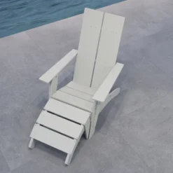 Merrick Lane Modern All-Weather Poly Resin Wood Adirondack Ottoman Foot Rest 18 Merrick Lane Modern All-Weather Poly Resin Wood Adirondack Ottoman Foot Rest -Sunnydaze Decor Store GUEST 389b9ce0 2544 4335 9a47 a68b1eb584f7