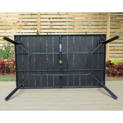 7pc Patio Dining Set With Table & Wicker Rattan Chairs - Captiva Designs 6 7pc Patio Dining Set With Table & Wicker Rattan Chairs - Captiva Designs - Image 6