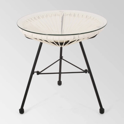 Java 3pc Faux Rattan Modern Chat Set - White - Christopher Knight Home 2 Java 3pc Faux Rattan Modern Chat Set - White - Christopher Knight Home - Image 2