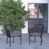Merrick Lane Outdoor Furniture Sets 2 Piece All-Weather Woven Patio Chairs With Cushions
