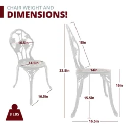 Zia 3-Piece Patio Bistro Table Set In Oil Rubbed Bronze | Kinger Home -Sunnydaze Decor Store GUEST 3b40a1dd bca9 424b 8c13 c4d028e1c862