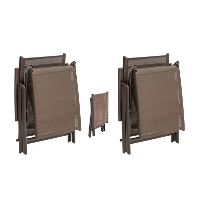 3pc Outdoor Set With Adjustable Chaise Lounge Chairs & Table - Brown/Black - Crestlive Products 2 3pc Outdoor Set With Adjustable Chaise Lounge Chairs & Table - Brown/Black - Crestlive Products - Image 2