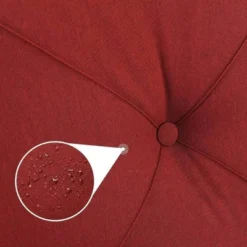 5pc Patio Dining Set With Square Faux Wood Table With Umbrella Hole & 4 Metal Spring Motion Chairs - Red - Captiva Designs 15 5pc Patio Dining Set With Square Faux Wood Table With Umbrella Hole & 4 Metal Spring Motion Chairs - Red - Captiva Designs -Sunnydaze Decor Store GUEST 3bada2a4 42c4 44d7 bd88 4bebba5137ae