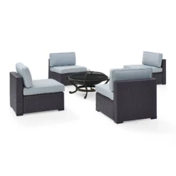 Biscayne 5pc Outdoor Wicker Conversation Set With 4 Armless Chairs & Fire Pit - Mist - Crosley 10 Biscayne 5pc Outdoor Wicker Conversation Set With 4 Armless Chairs & Fire Pit - Mist - Crosley -Sunnydaze Decor Store GUEST 3bc8a6c5 4073 4a4c 8e5b c19e13050e29