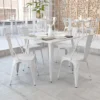 Flash Furniture Commercial Grade 35.5" Square Metal Indoor-Outdoor Table