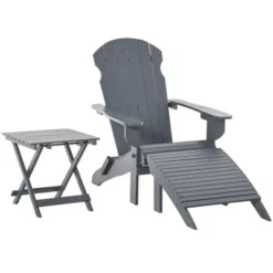 Outsunny 3-Piece Folding Adirondack Chair Set With Ottoman And Side Table, Outdoor Wooden Accent Furniture Fire Pit Lounge Chairs For Patio 14 Outsunny 3-Piece Folding Adirondack Chair Set With Ottoman And Side Table, Outdoor Wooden Accent Furniture Fire Pit Lounge Chairs For Patio -Sunnydaze Decor Store GUEST 3d9d3234 6670 4403 be3d d8138901e42a