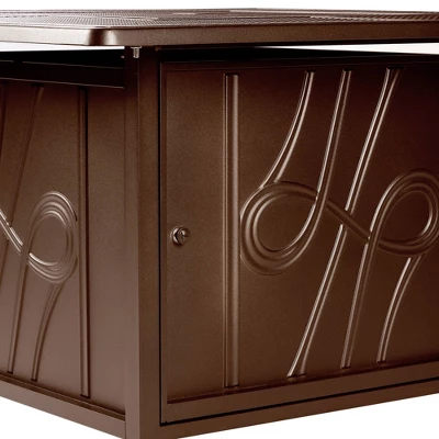 42" Square Aluminum 55000 BTUs Propane Refined Fire Table With 2 Covers - Oakland Living 5 42" Square Aluminum 55000 BTUs Propane Refined Fire Table With 2 Covers - Oakland Living - Image 5