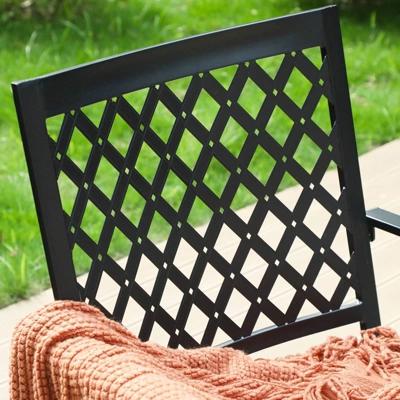 5pc Outdoor Conversation Set With Swivel Chairs & 28" Square Propane Fire Table - Captiva Designs 5 5pc Outdoor Conversation Set With Swivel Chairs & 28" Square Propane Fire Table - Captiva Designs - Image 5