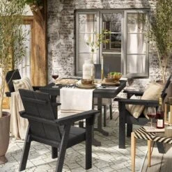 Moore POLYWOOD 35" Farmhouse Square Patio Dining Table - Project 62™ -Sunnydaze Decor Store GUEST 45c164fb 3c5b 4e04 a6ac c28b4ed54b1f