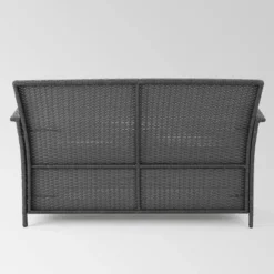 St. Lucia Wicker Loveseat - Gray - Christopher Knight Home