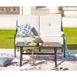 2pc Outdoor Conversation Set - Patio Festival -Sunnydaze Decor Store GUEST 4a17d40a 5258 4a68 9568 52ba9233a1eb