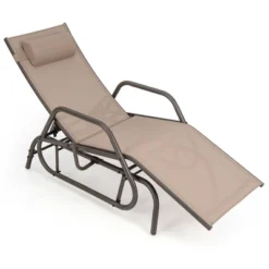 Tangkula Patio Chaise Lounge Glider Recliner Chair Adjustable Sturdy Metal Frame Outdoor -Sunnydaze Decor Store GUEST 4cfe2131 3657 4e63 9f98 584d8b41f26c