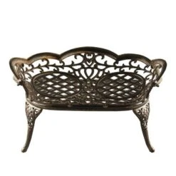 Ornate Traditional Aluminum Patio Bench - Bronze - Oakland Living 6 Ornate Traditional Aluminum Patio Bench - Bronze - Oakland Living -Sunnydaze Decor Store GUEST 4d718206 b3ca 4f9b 8f08 7529776873a3