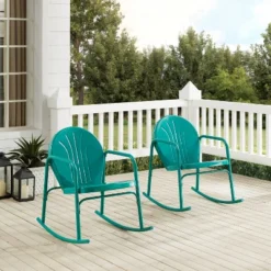 Griffith Set Of 2 Metal Rocking Chairs - Crosley -Sunnydaze Decor Store GUEST 4d8ec5fb 999e 43ca bacb 938747ed62e7