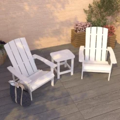Merrick Lane Set Of 2 All-Weather Adirondack Patio Chairs With Matching Side Table -Sunnydaze Decor Store GUEST 4f3e9fac d2f3 4334 9a40 5a1039bb3752