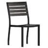 Merrick Lane Outdoor Side Chairs Poly Faux Wood And Metal Patio And Deck Chairs For All-Weather Use- Set Of 2