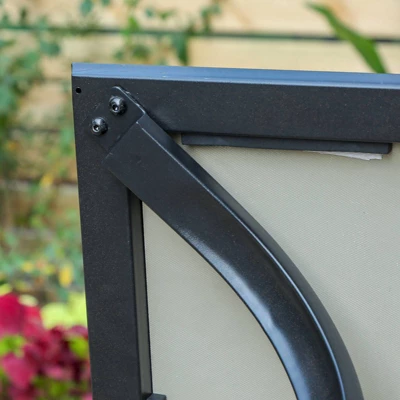 Patio Set With Steel Table With 1.57" Umbrella Hole & Padded Sling Arm Chairs - Captiva Designs 4 Patio Set With Steel Table With 1.57" Umbrella Hole & Padded Sling Arm Chairs - Captiva Designs - Image 4