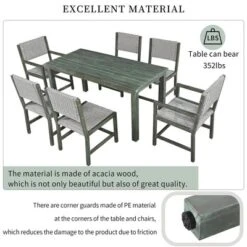 Outdoor 6-Seat Acacia Wood Dining Set For Yard, Terrace, Balcony - ModernLuxe 21 Outdoor 6-Seat Acacia Wood Dining Set For Yard, Terrace, Balcony - ModernLuxe -Sunnydaze Decor Store GUEST 5339b32e c0c9 4fa0 8ec1 fa37e20d2927