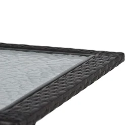 5-Piece Patio Rattan Dining Table Set , Counter Height PE Wicker Dining Table Set With Umbrella Hole And 4 Foldable Chairs, Brown-ModernLuxe -Sunnydaze Decor Store GUEST 563fc6fd d9db 4a6d 8fbb 051a6491fb13