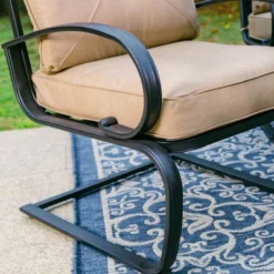 Captiva Designs 7pc Outdoor Dining Set With C-Spring Motion Chairs & Metal Table With Umbrella Hole 24 Captiva Designs 7pc Outdoor Dining Set With C-Spring Motion Chairs & Metal Table With Umbrella Hole -Sunnydaze Decor Store GUEST 58e5a0a0 0492 485a bdd7 375d2550e46d