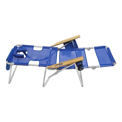 Ostrich 3-N-1 Altitude Outdoor Lounge Reclining Beach Lake 16-Inch Height Chair, Blue 1 Ostrich 3-N-1 Altitude Outdoor Lounge Reclining Beach Lake 16-Inch Height Chair, Blue