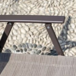 5pc Outdoor Steel Dining Set With Folding Chairs & Square Glass Table Top Beige - Crestlive Products -Sunnydaze Decor Store GUEST 5aa3d323 3ebe 4ccd 9515 e0df30f0e5a5