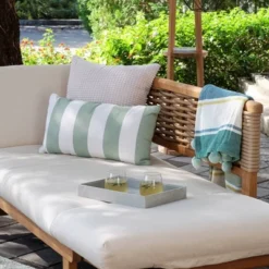 Cambridge Casual Auburn Teak & Wicker Outdoor Patio Daybed With Cushion Brown/Beige -Sunnydaze Decor Store GUEST 5ad0602b aa3e 4433 9437 e3ea8b69abe6