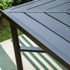 7pc Outdoor Dining Set With Sling Chairs & Large Rectangle Table With Umbrella Hole - Captiva Designs -Sunnydaze Decor Store GUEST 5e2f6bb0 ca02 4e32 99e4 9871af9626aa