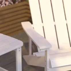 Merrick Lane Set Of 2 All-Weather Adirondack Patio Chairs With Matching Side Table -Sunnydaze Decor Store GUEST 5eba3cbc 8277 4281 b6c0 b76e11cc6c3e