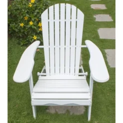 Northbeam Outdoor Garden Portable Foldable Wooden Adirondack Deck Chair With Easy To Fold Design, White 6 Northbeam Outdoor Garden Portable Foldable Wooden Adirondack Deck Chair With Easy To Fold Design, White -Sunnydaze Decor Store GUEST 5ecc40b3 0823 47e5 a6ab 1cd944feb4d3
