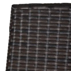 5-Piece Patio Rattan Dining Table Set , Counter Height PE Wicker Dining Table Set With Umbrella Hole And 4 Foldable Chairs, Brown-ModernLuxe -Sunnydaze Decor Store GUEST 5fe4ac44 363c 43f2 8263 839479173518