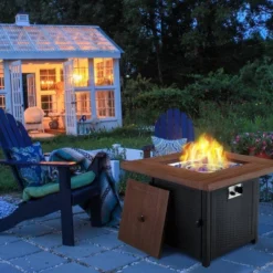 5pc Outdoor Set With Swivel Chairs & 34" Propane Fire Pit Table - Captiva Designs -Sunnydaze Decor Store GUEST 610944bc d1bd 4815 a2f8 0be671e00bfb 1