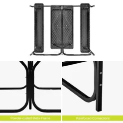 Costway Picnic Table Bench Set Outdoor Backyard Patio Garden Party Dining All Weather Black -Sunnydaze Decor Store GUEST 611c7745 7bc5 4e59 8be8 203e68c95aad