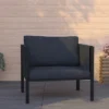 Merrick Lane Outdoor Patio Chair With Removable Fabric Cushions And Steel Frame