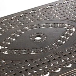 Gardenised Indoor And Outdoor Bronze Dinning Set 6 Chairs With 1 Table Bistro Patio Cast Aluminum. -Sunnydaze Decor Store GUEST 638da702 3c12 47d9 829b 5bb329788669