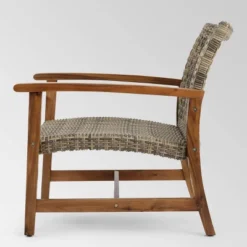 Hampton 4pk Wicker Mid-Century Club Chairs - Natural/Gray - Christopher Knight Home 10 Hampton 4pk Wicker Mid-Century Club Chairs - Natural/Gray - Christopher Knight Home -Sunnydaze Decor Store GUEST 63abab3d abda 494a 93d6 1fba4c1453f6