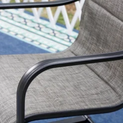 Patio Set With Steel Table With 1.57" Umbrella Hole & Metal Padded Sling C-Spring Arm Chairs - Captiva Designs -Sunnydaze Decor Store GUEST 64645ba4 f3fd 4599 a5a7 bb723156031c 2