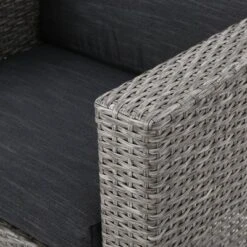 Maxwell 5pc Wicker Club Chair And Square Fire Pit Set - Mixed Black/Dark Gray - Christopher Knight Home -Sunnydaze Decor Store GUEST 64d84668 96b5 40a1 8bd8 9414eb43c118