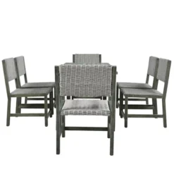 Outdoor 6-Seat Acacia Wood Dining Set For Yard, Terrace, Balcony - ModernLuxe 16 Outdoor 6-Seat Acacia Wood Dining Set For Yard, Terrace, Balcony - ModernLuxe -Sunnydaze Decor Store GUEST 662bc484 0209 439b bbb4 d82acf83c44e
