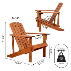 Westport Outdoor Patio Traditional Acacia Wood Adirondack Chair - JONATHAN Y 15 Westport Outdoor Patio Traditional Acacia Wood Adirondack Chair - JONATHAN Y -Sunnydaze Decor Store GUEST 663fbf2c 5d12 454a bc6f 92125d947713