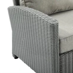 Bradenton 6pc Outdoor Wicker Sofa And Arm Chair Seating Set With Dante Fire Table And 2 Ottomans - Gray/Gray - Crosley 26 Bradenton 6pc Outdoor Wicker Sofa And Arm Chair Seating Set With Dante Fire Table And 2 Ottomans - Gray/Gray - Crosley -Sunnydaze Decor Store GUEST 66fc6e6e 9a41 497a 92fd 8023040bf3fd